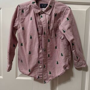 Toddler boy, Christmas shirt with Christmas trees